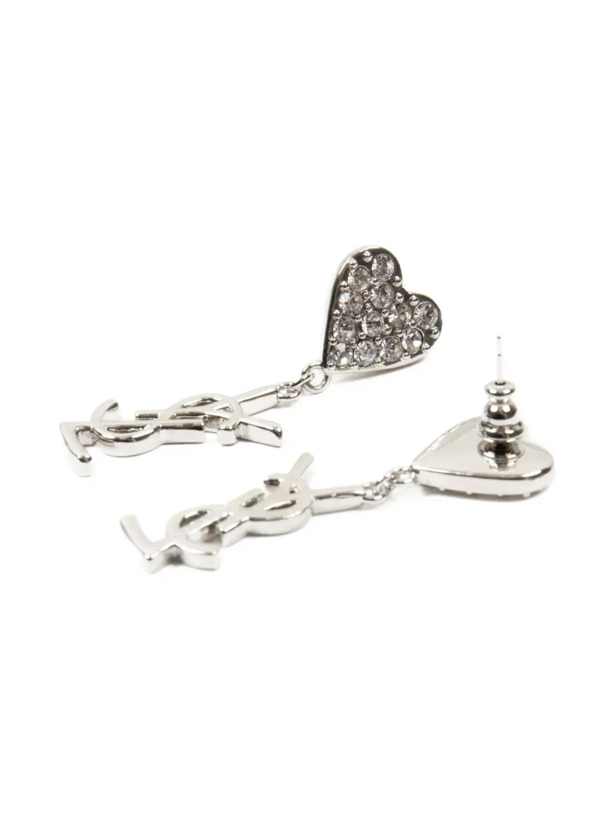 Saint Laurent ビンテージ 2000s Cassandre-pendant ピアス - シルバー - 画像3