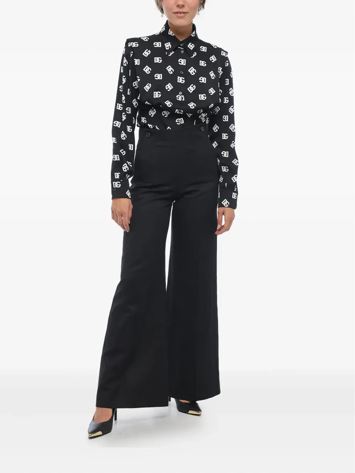 Chloé ダブルボタン パラッツォパンツ - 画像2