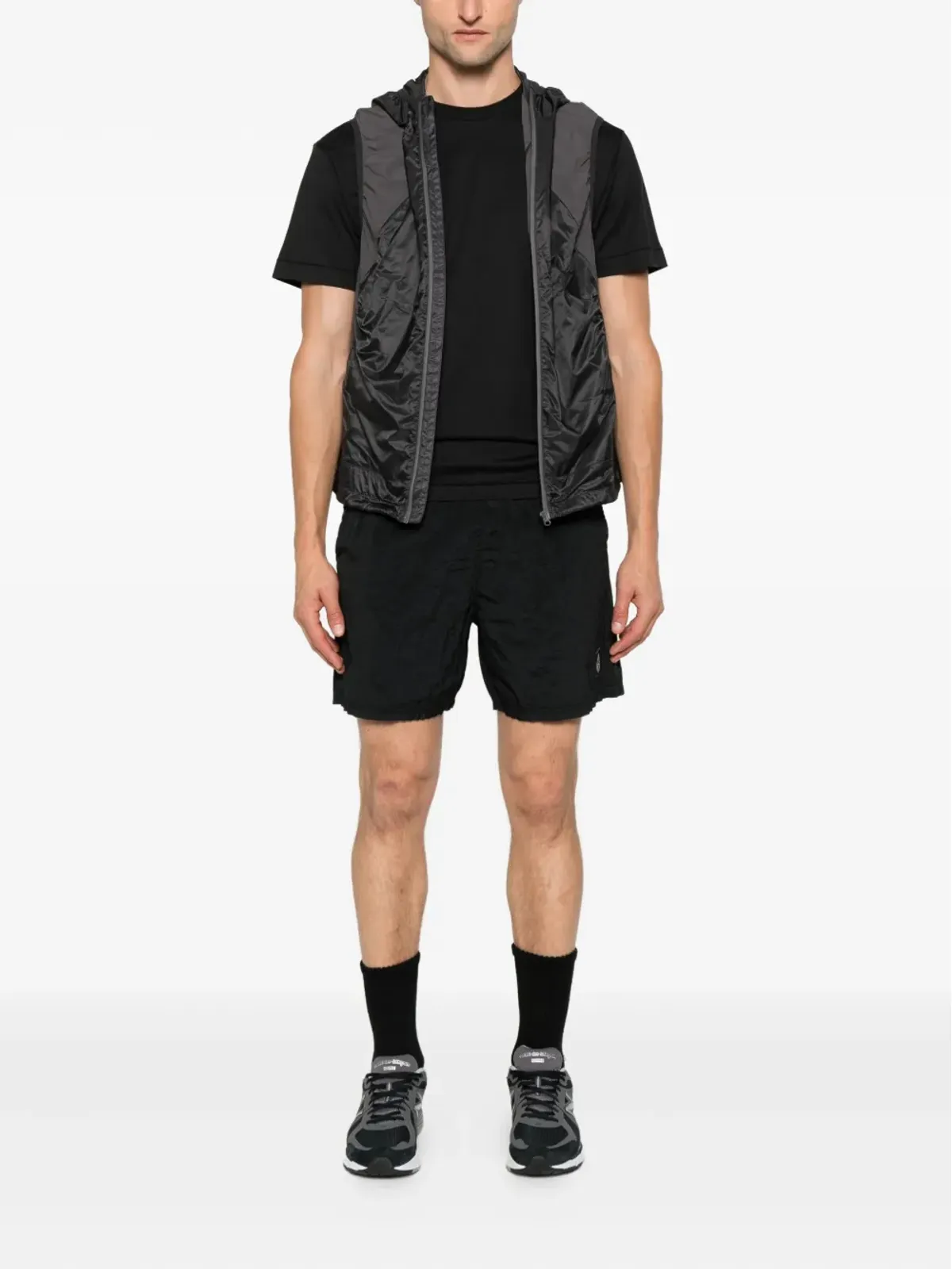 Stone Island ロゴパッチ半袖Tシャツ - ブラック - 画像2