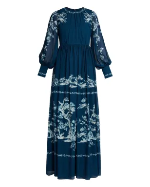 ERDEM 長袖プリントガウン - サムネイル1
