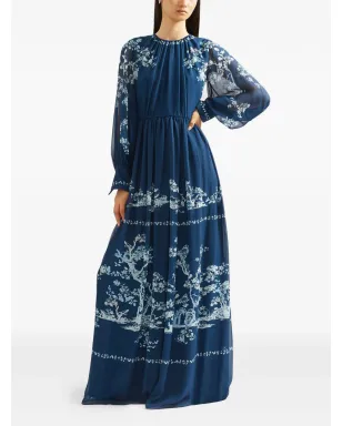 ERDEM 長袖プリントガウン - サムネイル2