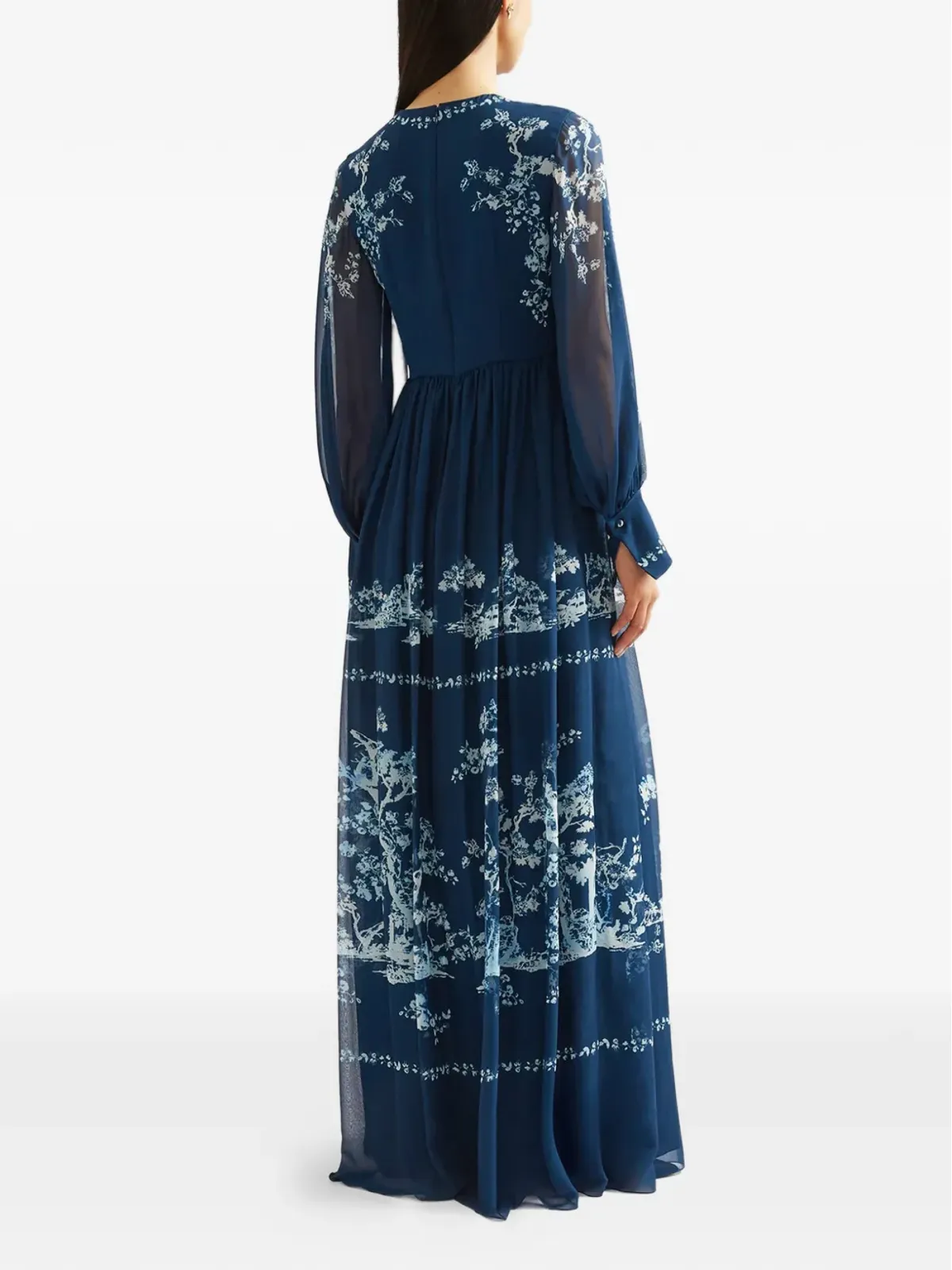 ERDEM 長袖プリントガウン - 画像4
