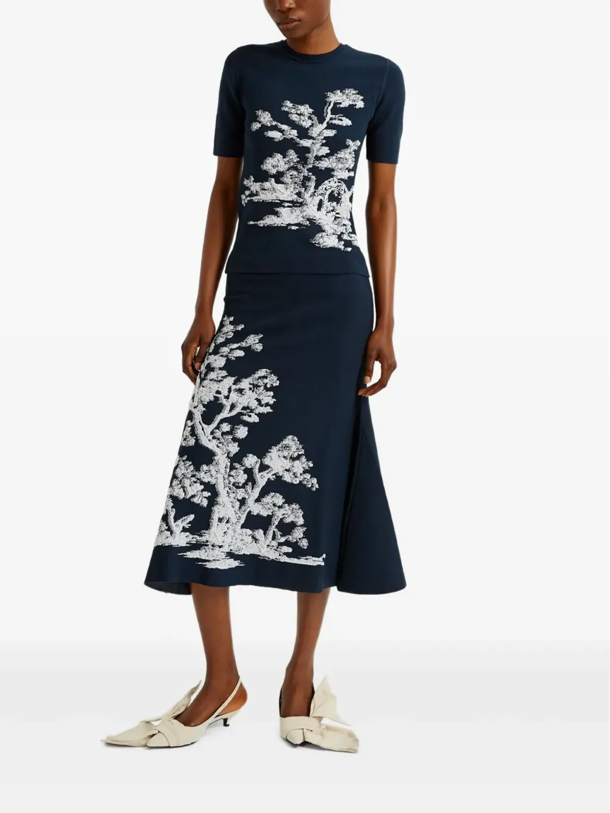 ERDEM ジャカードショートスリーブトップ - 画像2