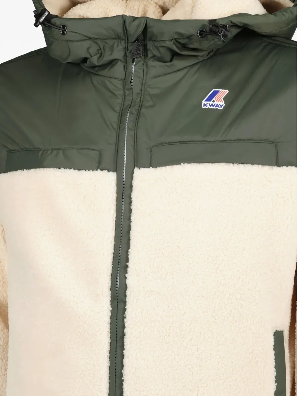 K-Way Le Vrai 3.0 Jildaz Orsetto sherpa-panelled hooded jacket - 画像2