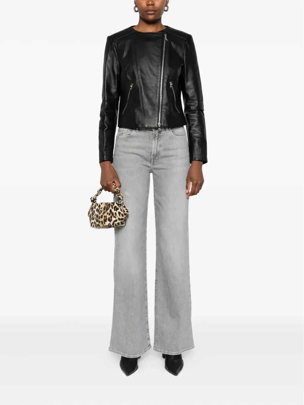 7 For All Mankind Lotta ハイウエスト ワイドレッグ ジーンズ - 画像2