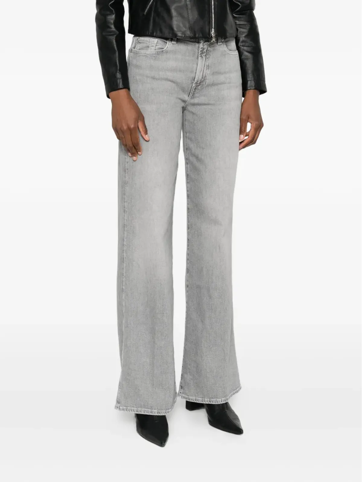 7 For All Mankind Lotta ハイウエスト ワイドレッグ ジーンズ - 画像3