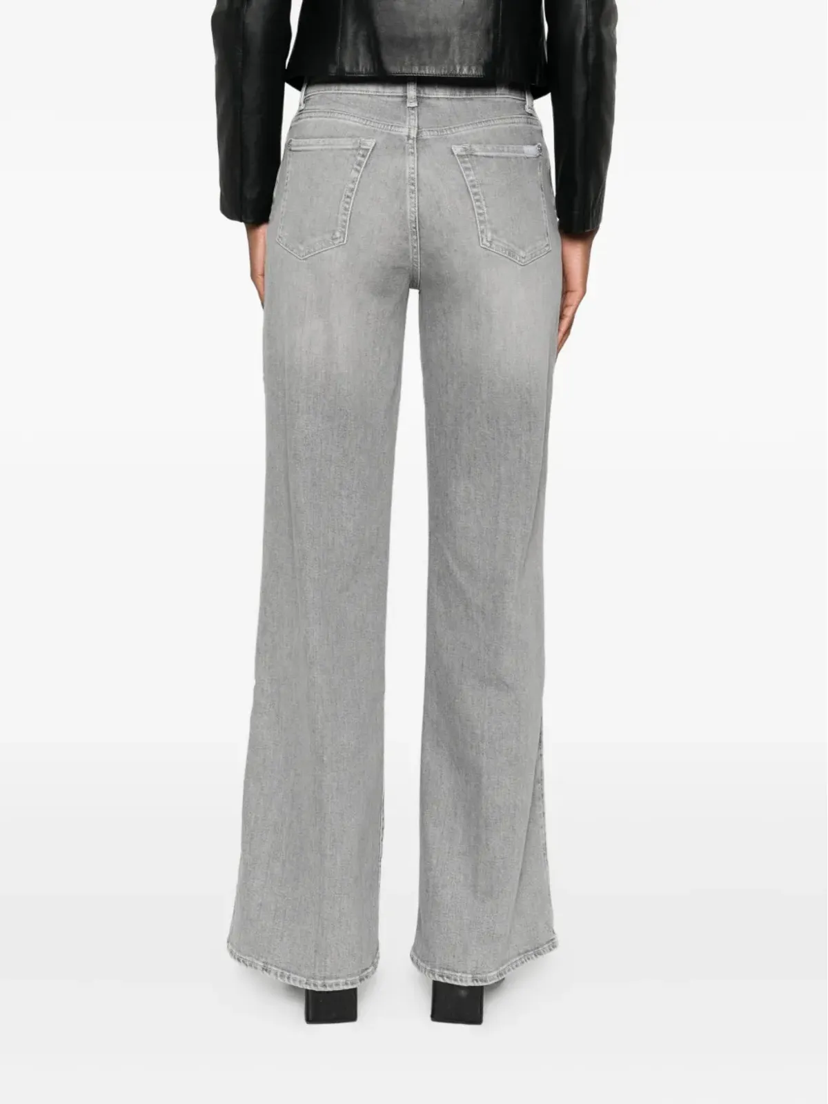 7 For All Mankind Lotta ハイウエスト ワイドレッグ ジーンズ - 画像4