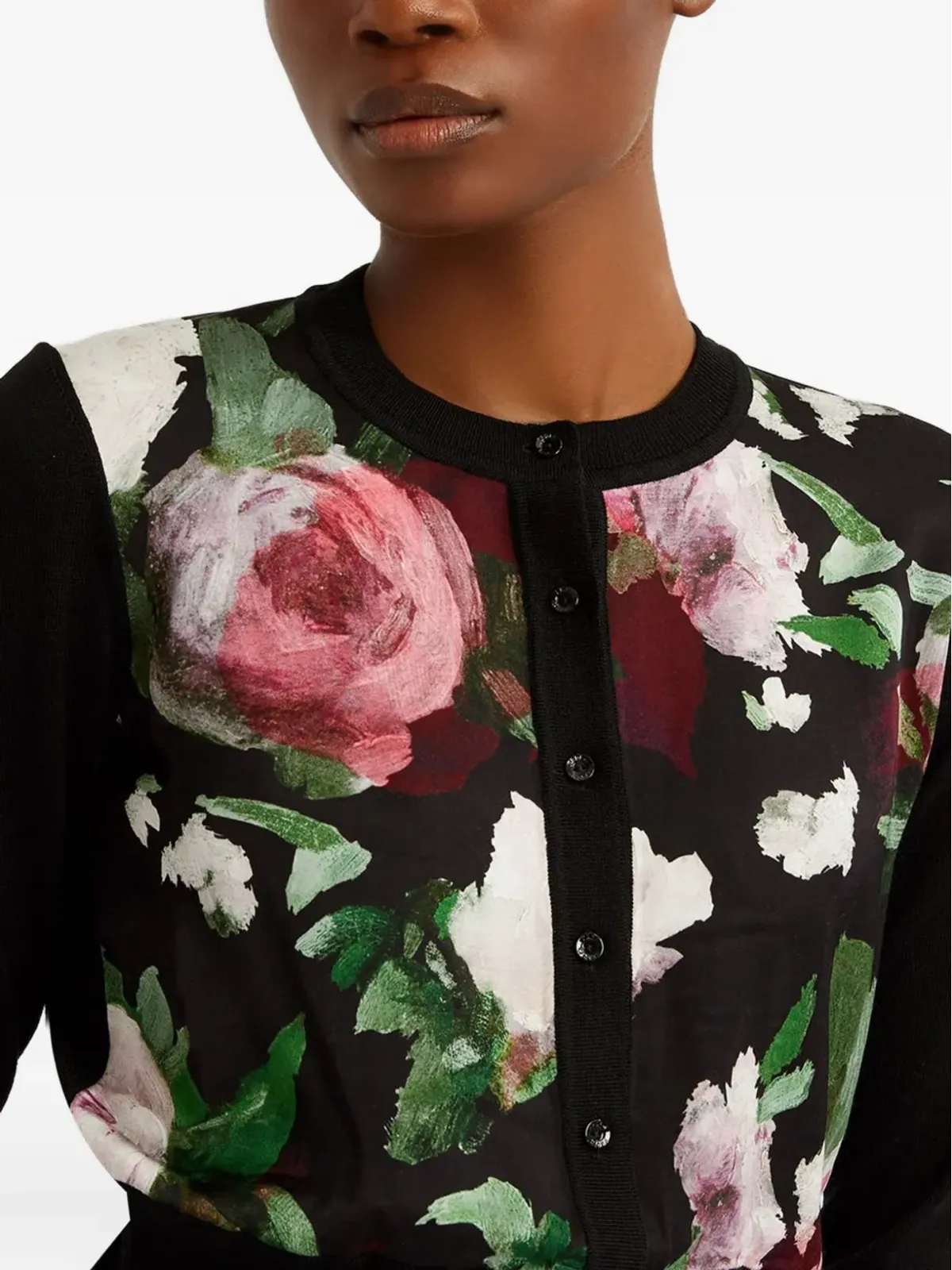 ERDEM フローラルプリント ウールカーディガン - 画像5