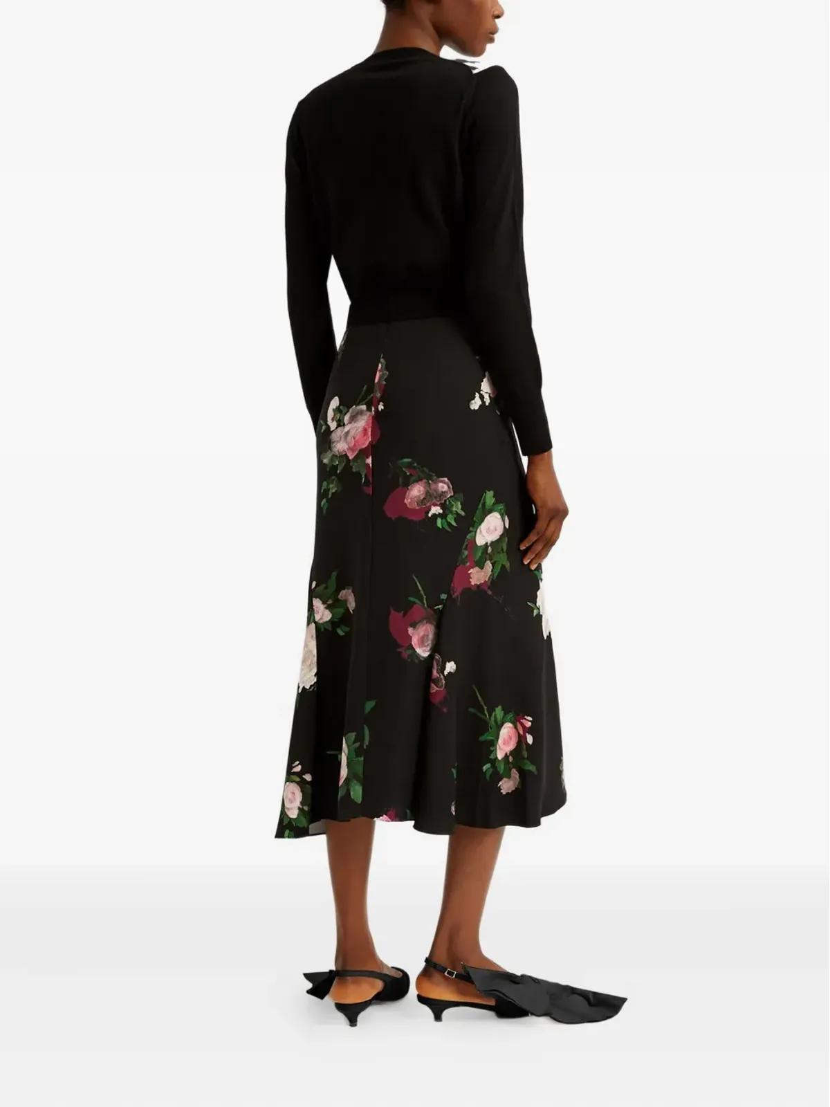 ERDEM フローラルプリント ウールカーディガン - 画像3