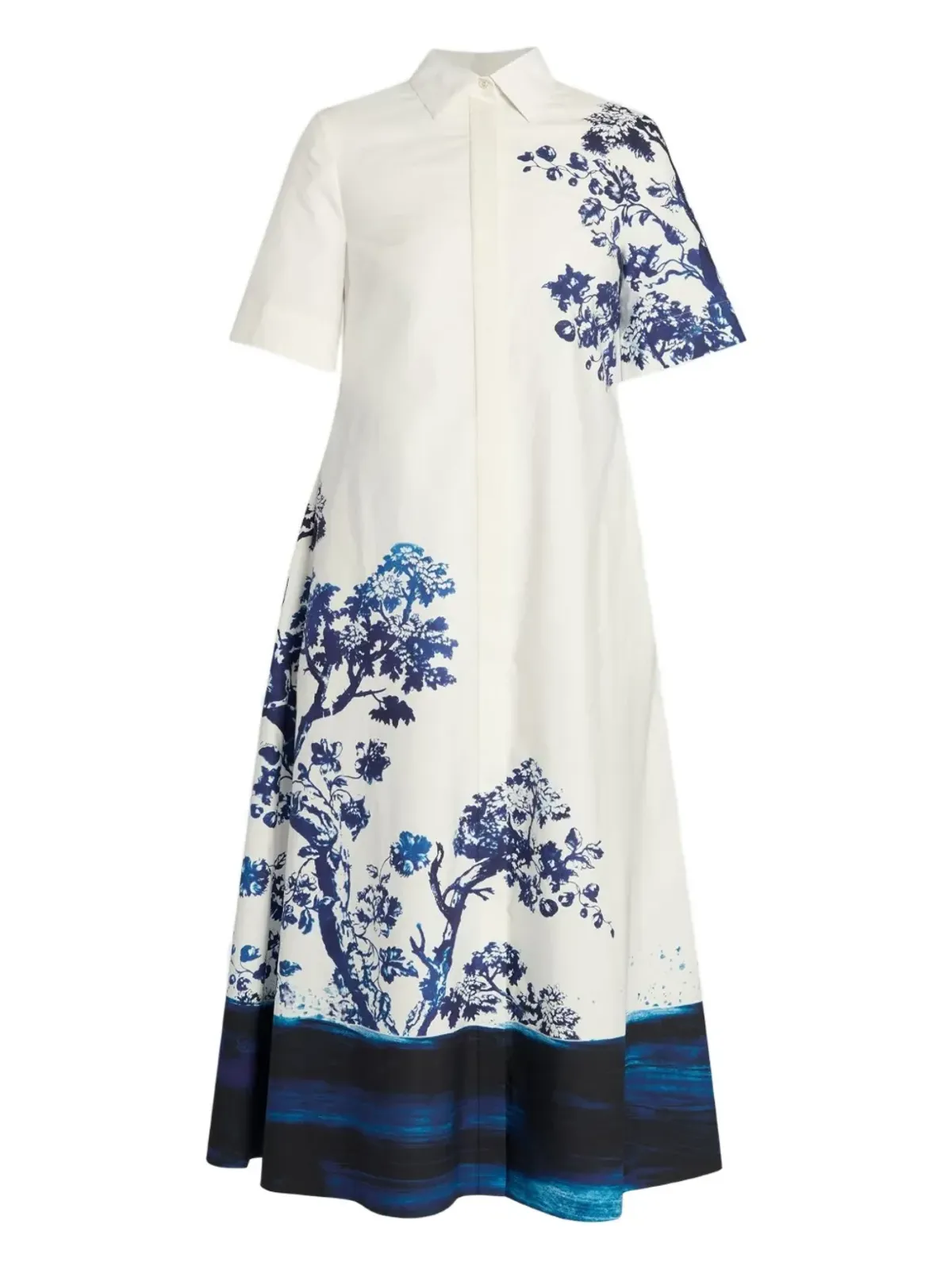 ERDEM 短袖花柄ミディドレス - 画像1