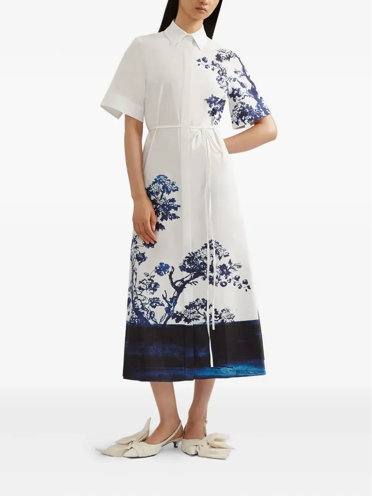 ERDEM 短袖花柄ミディドレス - 画像5