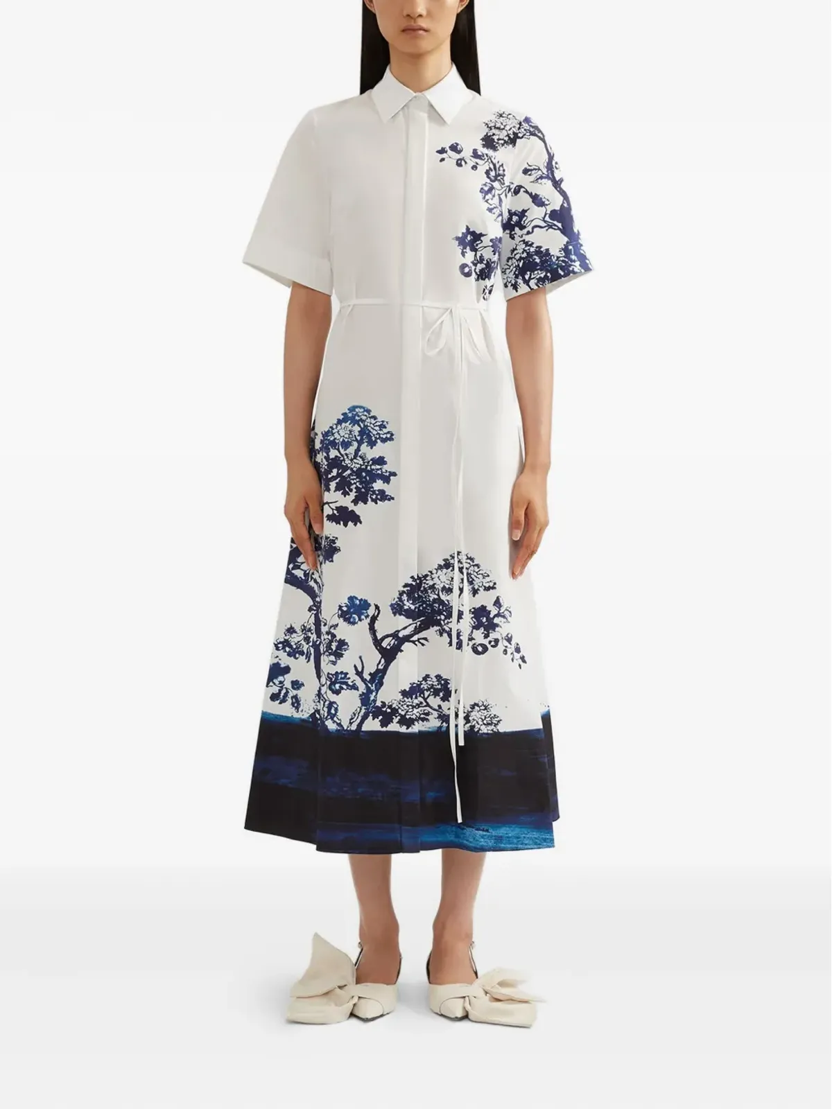 ERDEM 短袖花柄ミディドレス - 画像2