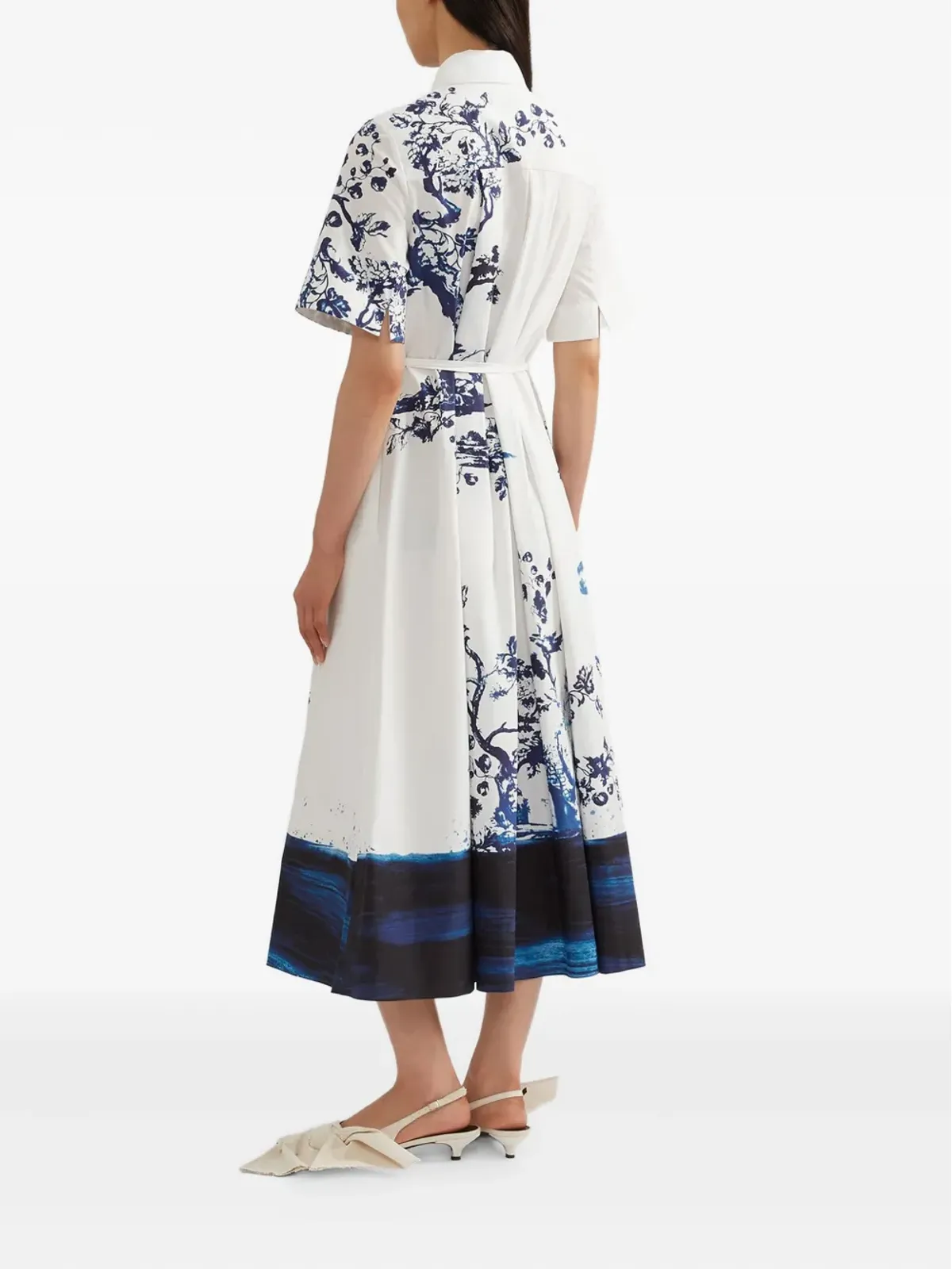 ERDEM 短袖花柄ミディドレス - 画像3