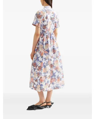 ERDEM 花柄プリント半袖ミディドレス - サムネイル3