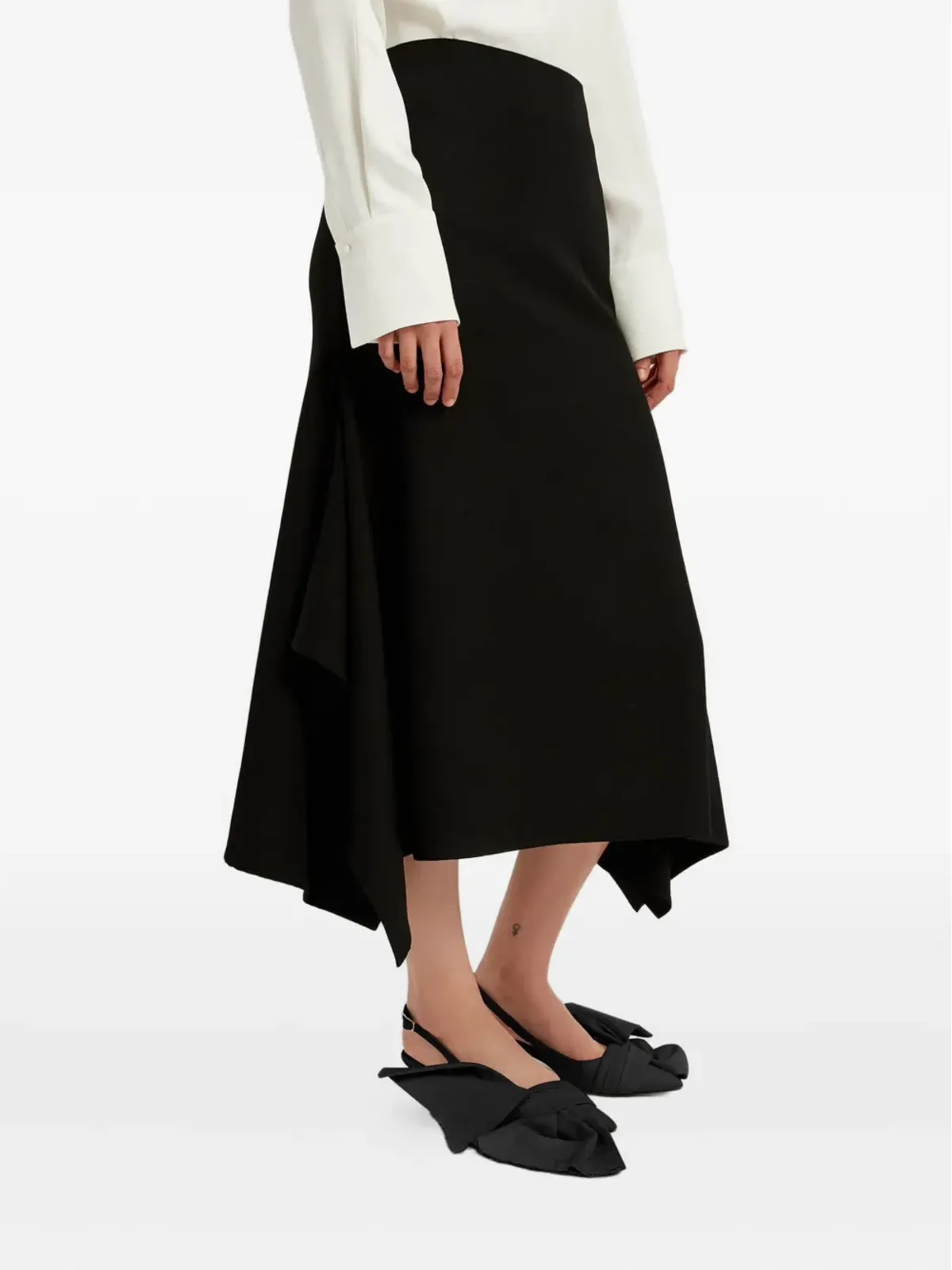 ERDEM フリル付きミディスカート - 画像4