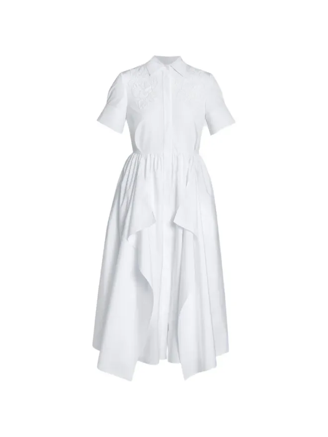 Erdem ERDEM 刺繍入りシャツドレス（ホワイト）の商品画像