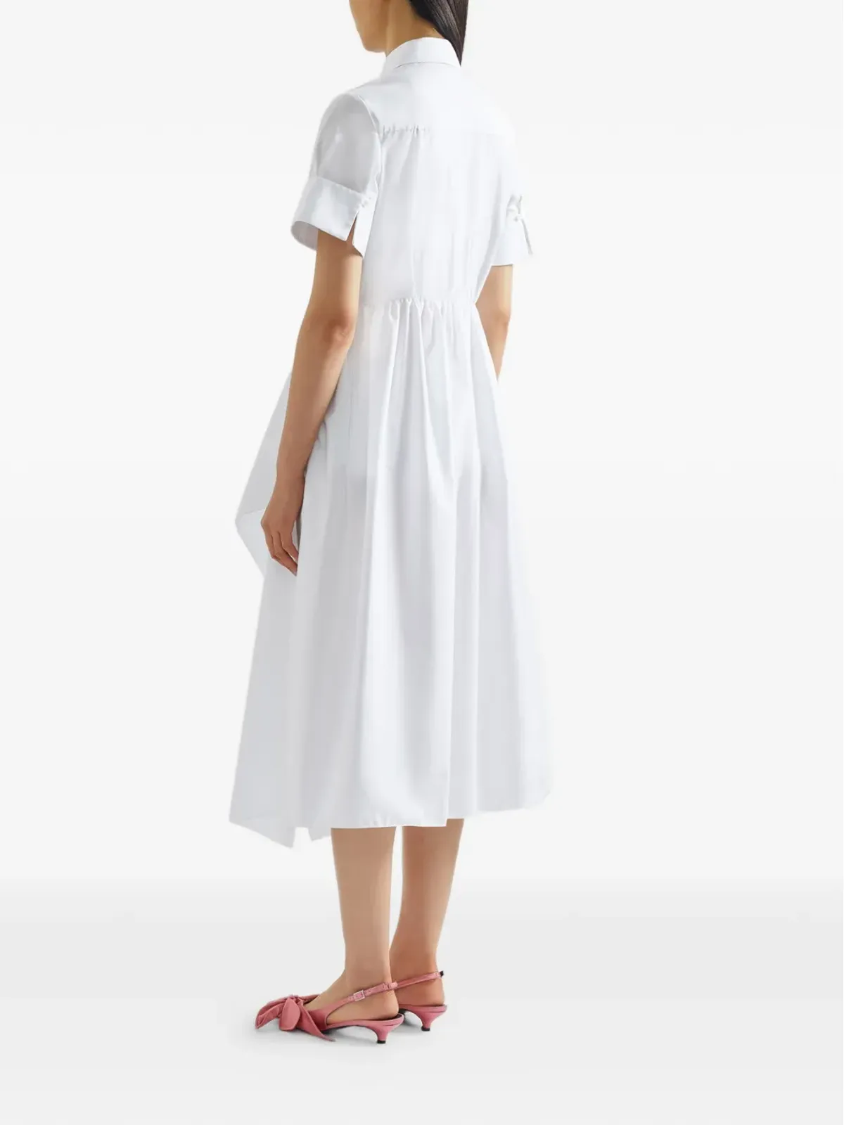 ERDEM 刺繍入りシャツドレス（ホワイト） - 画像4