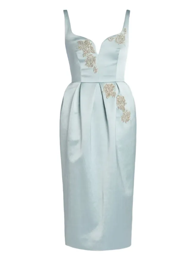 Erdem ERDEM ビジュー付きミディドレス ブルーの商品画像