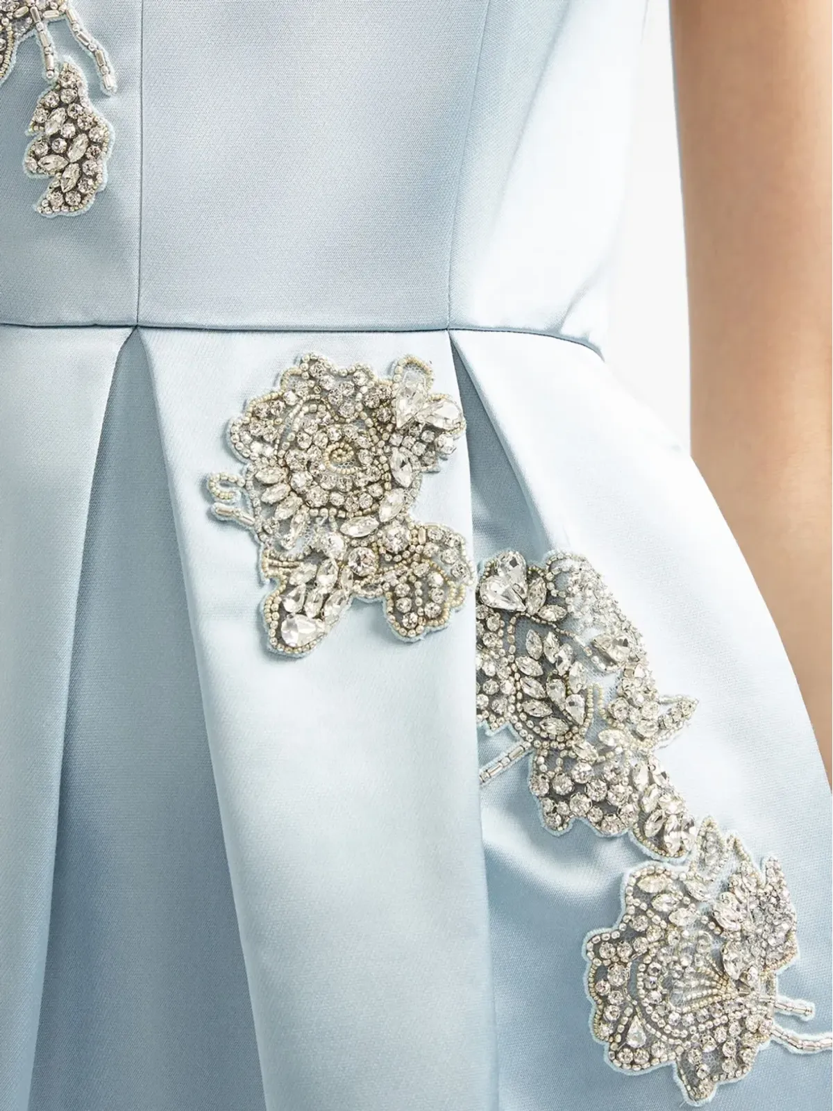ERDEM ビジュー付きミディドレス ブルー - 画像5