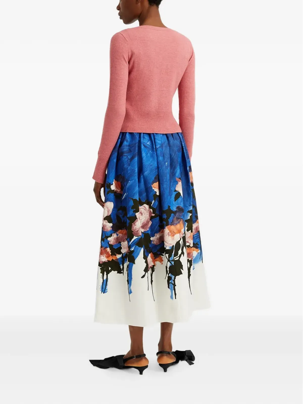 ERDEM エンベリッシュド Vネック カーディガン ピンク - 画像3