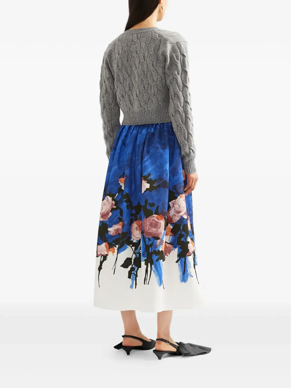 ERDEM ケーブル編みカーディガン - グレー - 画像3