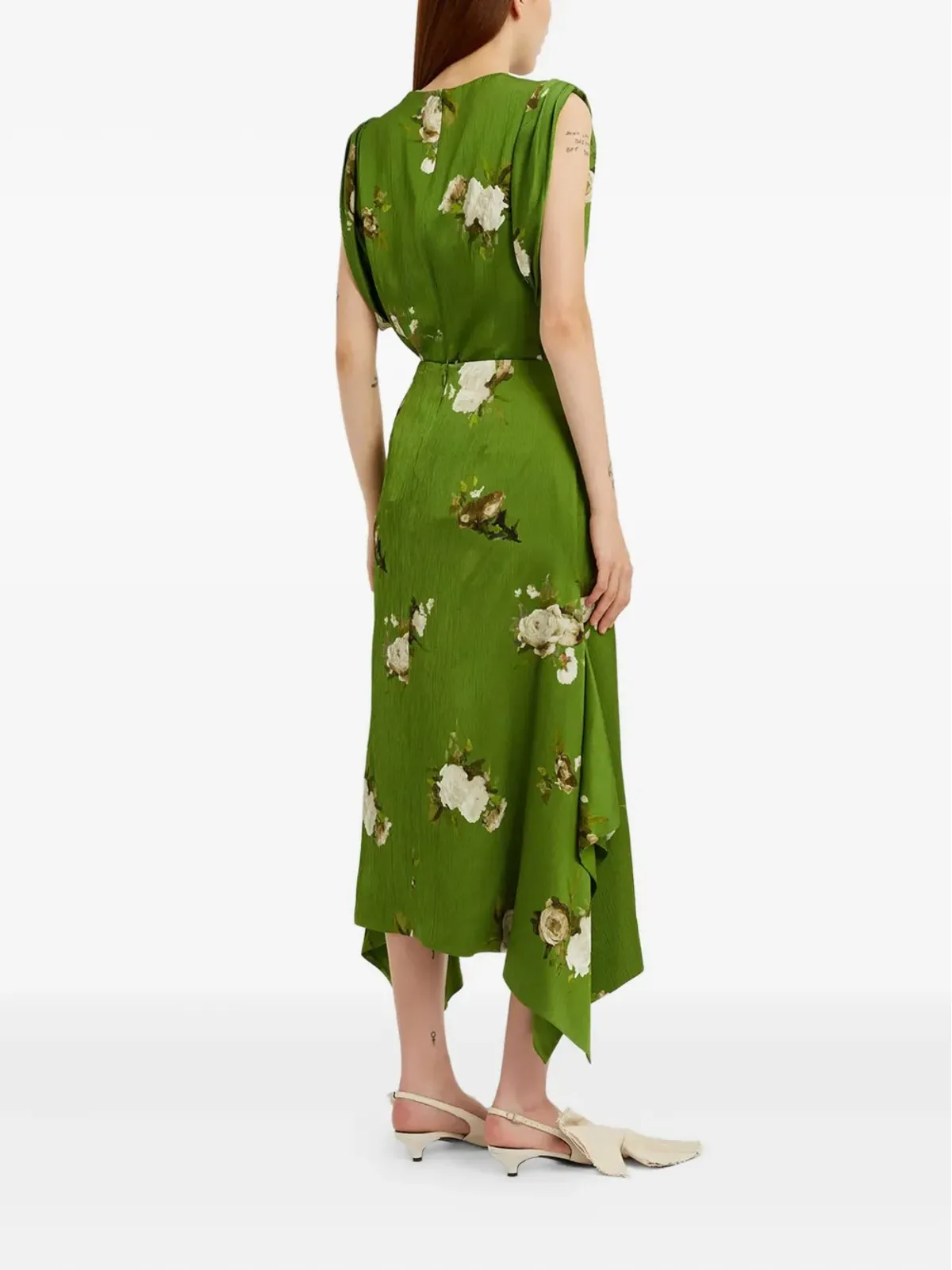 ERDEM カウルネック ローズプリント トップ - 画像3