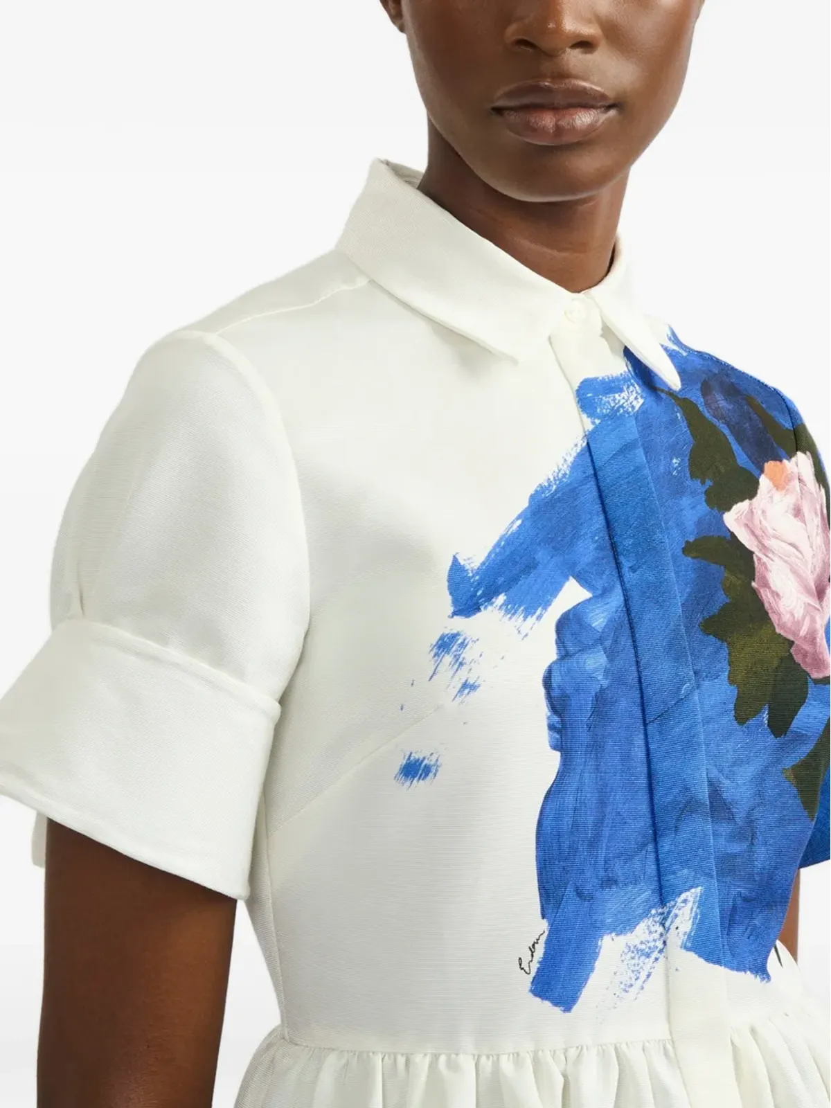 ERDEM 花柄プリントのシャツドレス - 画像5