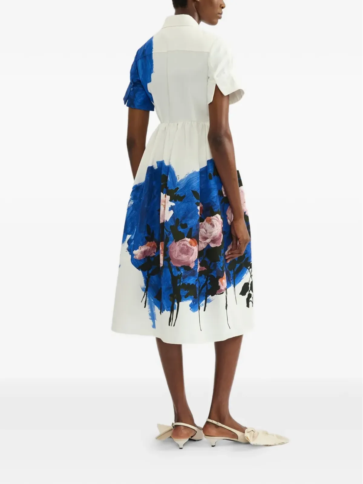 ERDEM 花柄プリントのシャツドレス - 画像4