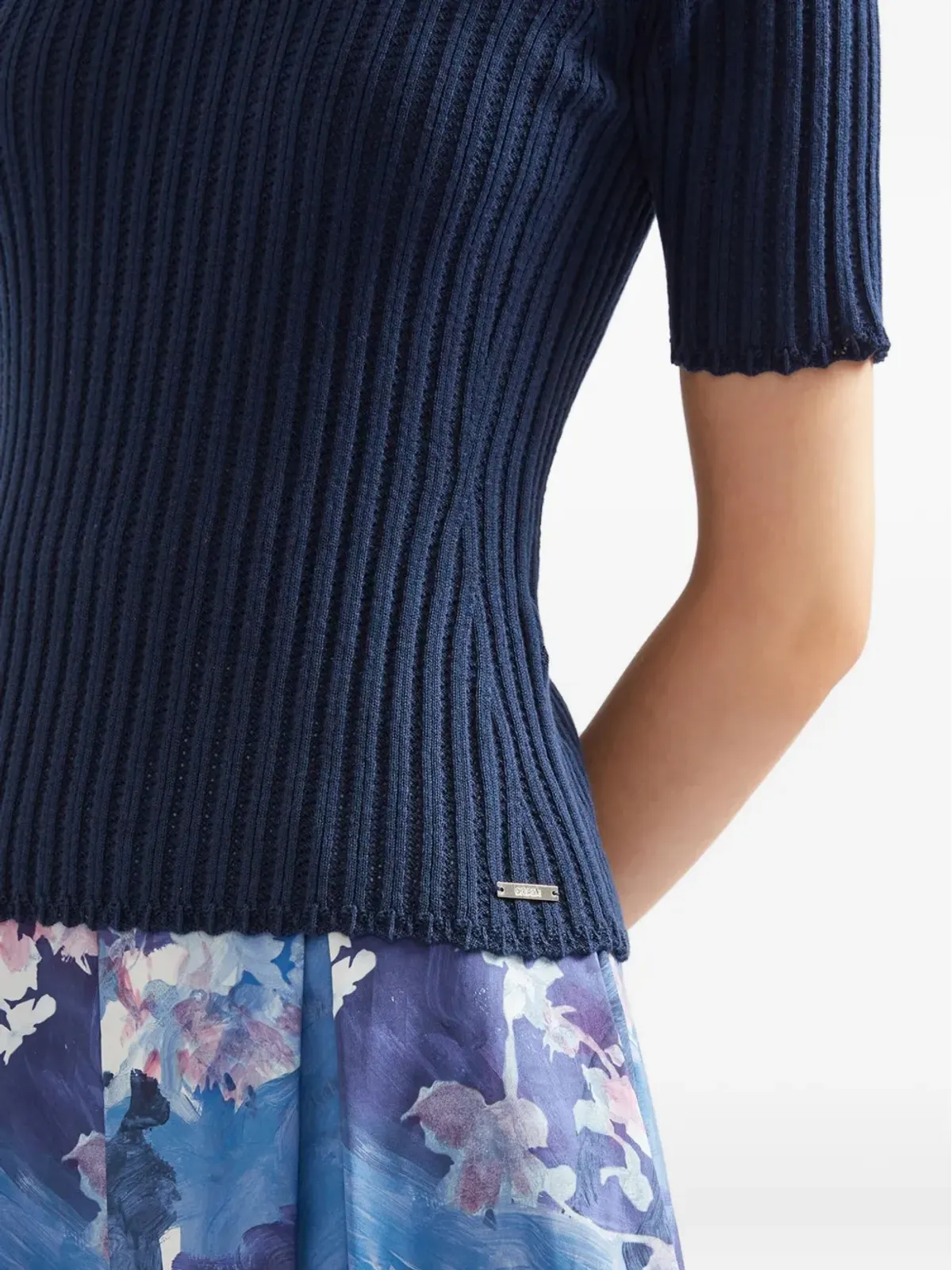 ERDEM リブ編みの半袖トップス - 画像5