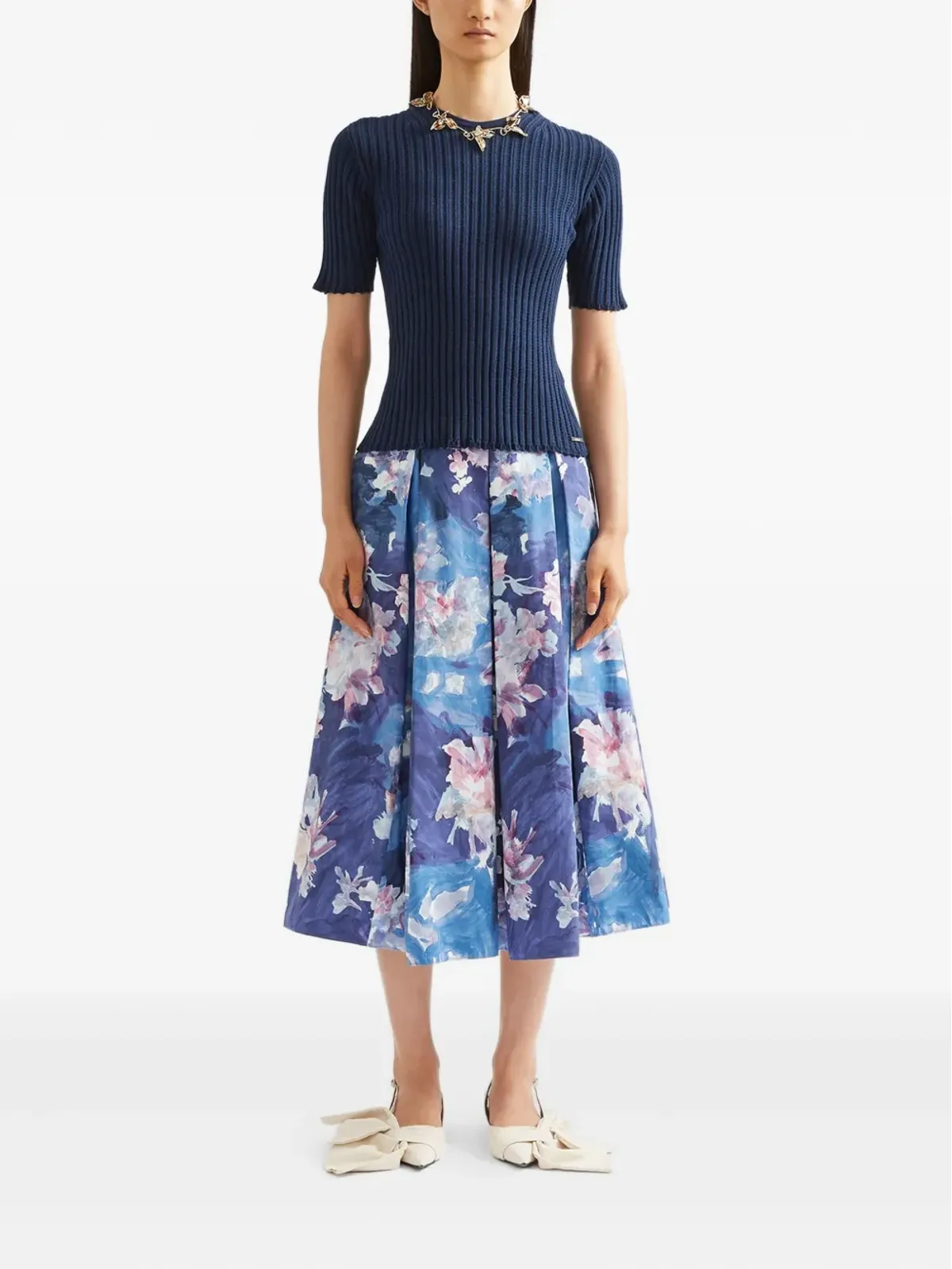 ERDEM リブ編みの半袖トップス - 画像2