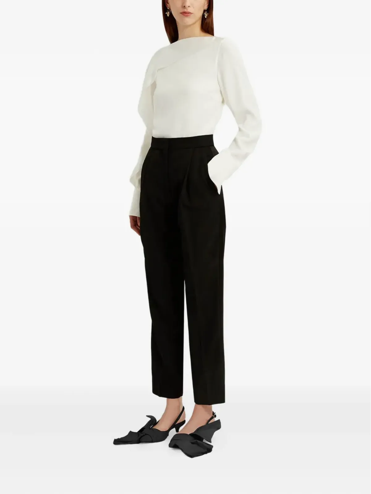 ERDEM プリーツ入りストレートパンツ - 画像2