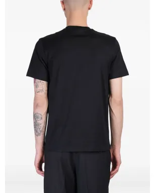 Tokyo James ラウンドネック コットンTシャツ ブラック - サムネイル4