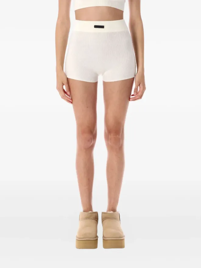 Fear of God ESSENTIALS FEAR OF GOD ESSENTIALS ロゴパッチ入りリブ編みバイカーパンツの商品画像