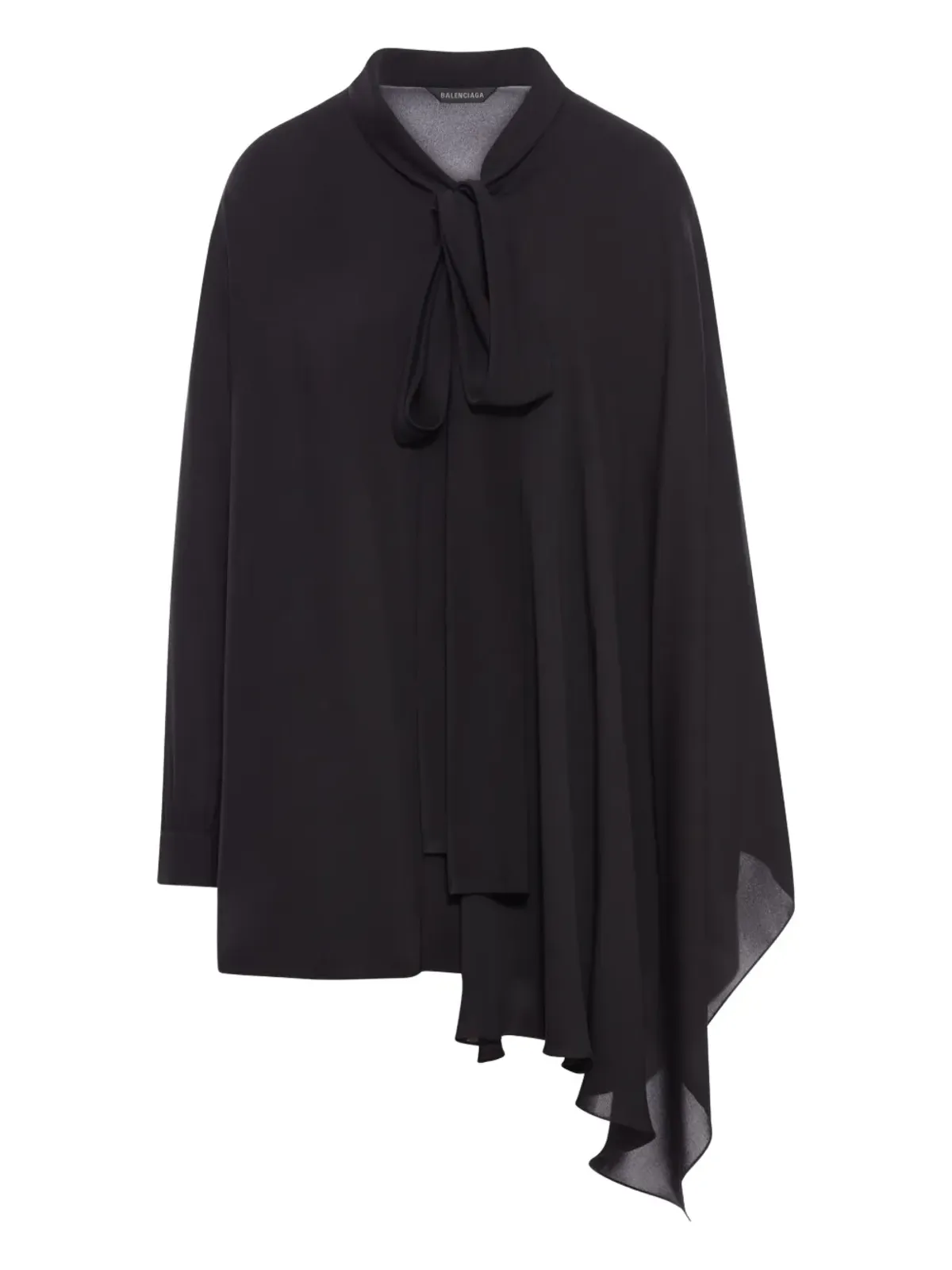 Balenciaga アシンメトリック ネックタイ ブラウス - 画像1