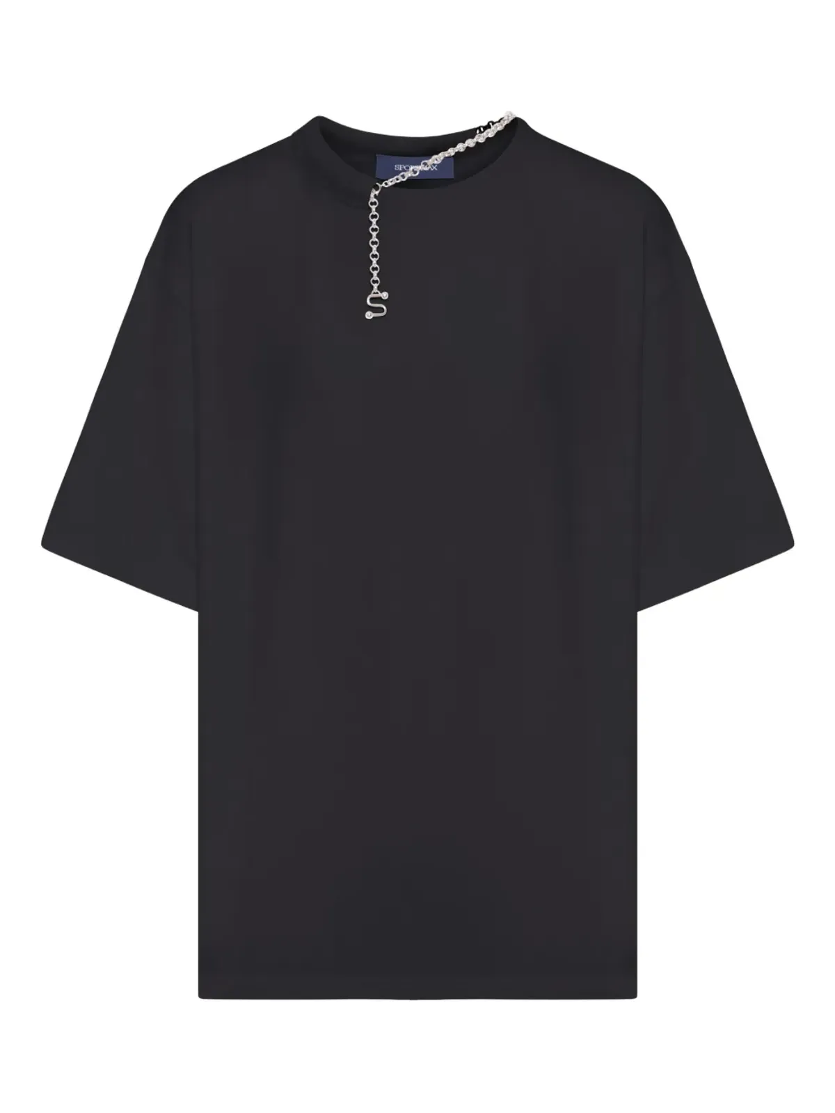 Sportmax チェーンディテール コットン Tシャツ - 画像1