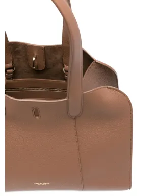 Giorgio Armani グレインドレザー トートバッグ - ブラウン - サムネイル4