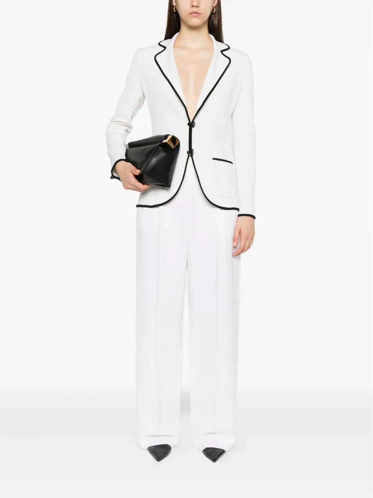 Giorgio Armani ボタン留めのシルクパンツ - 画像2