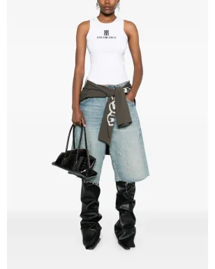 Balenciaga ロゴインターシャ ノースリーブ タンクトップ - サムネイル2