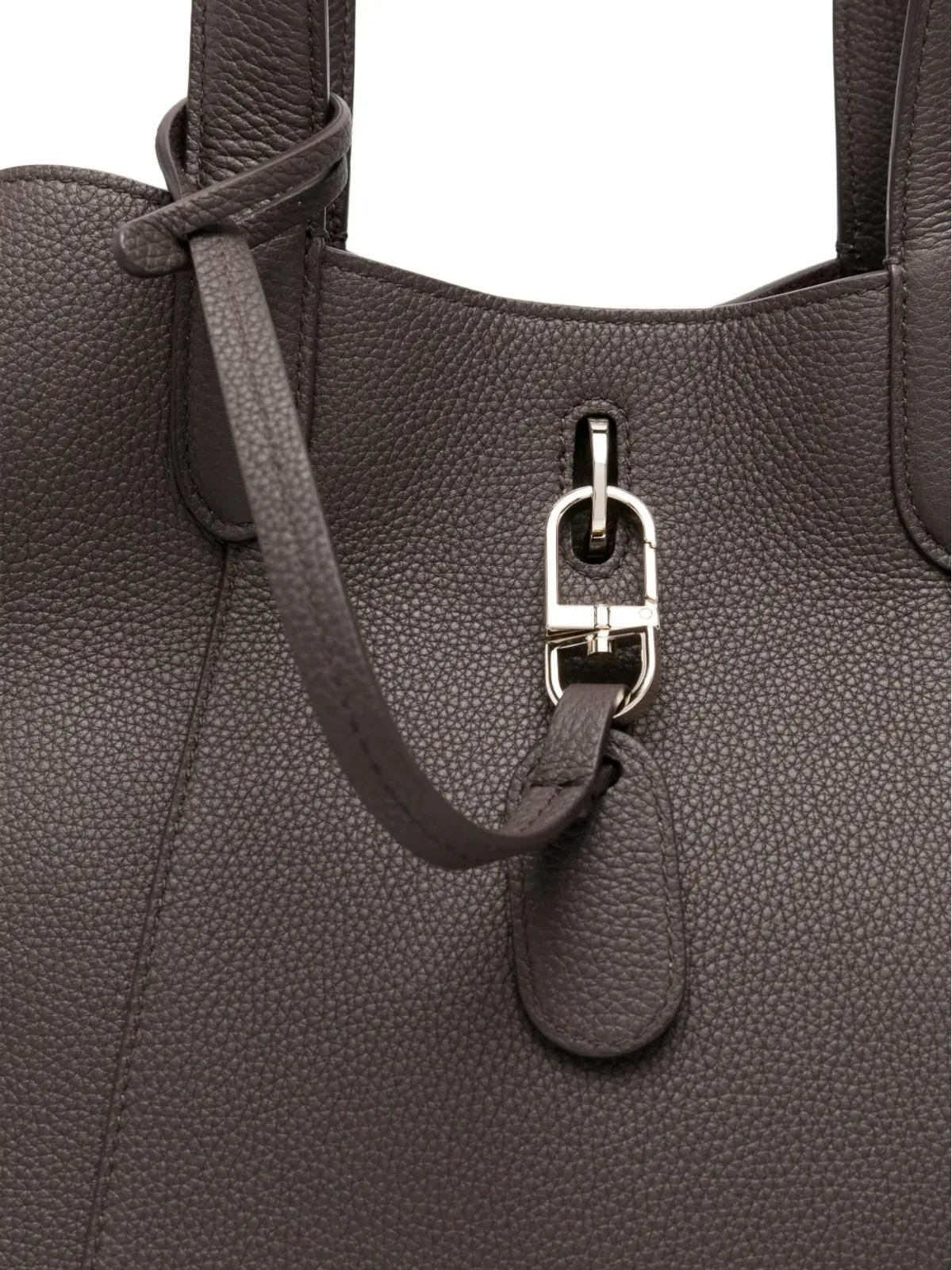 Giorgio Armani グレインレザー クラスプ トートバッグ - 画像3