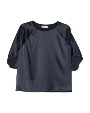 Purotatto ラウンドネックチェーンディテールTシャツ - Blue - サムネイル1