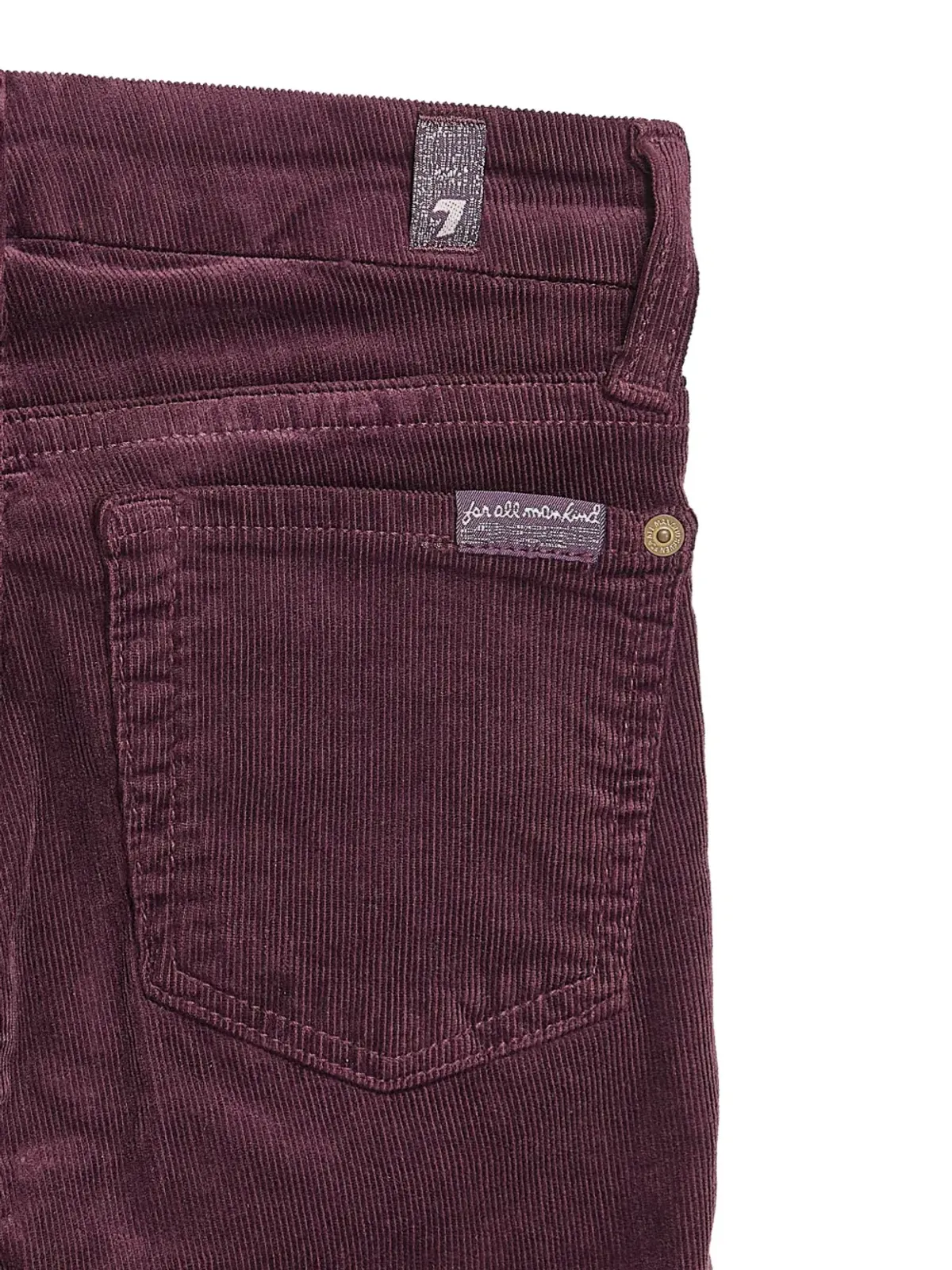 7 For All Mankind コーデュロイパンツ レッド - 画像3