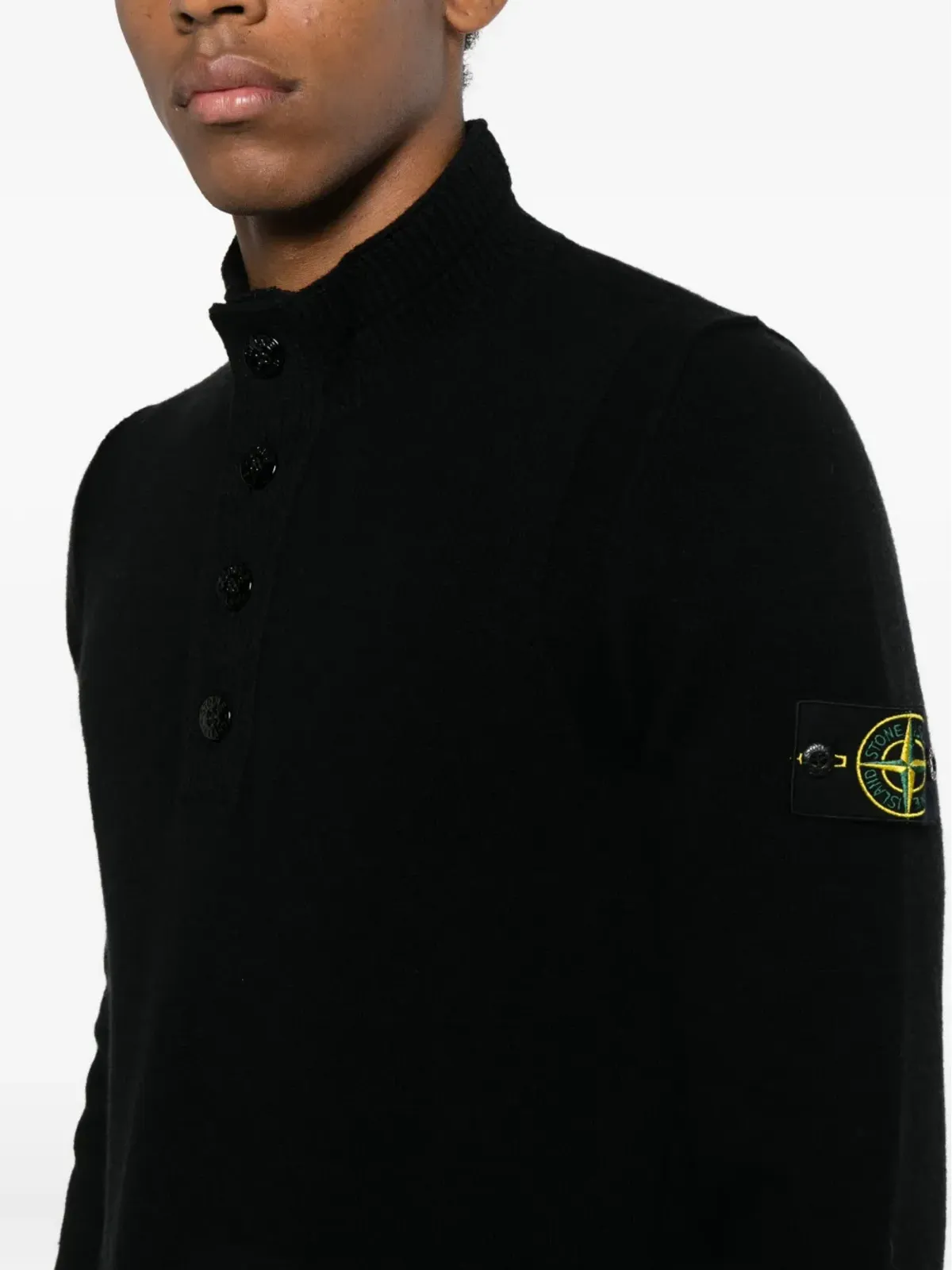 Stone Island ハイネックボタン付きウールセーター - 画像5
