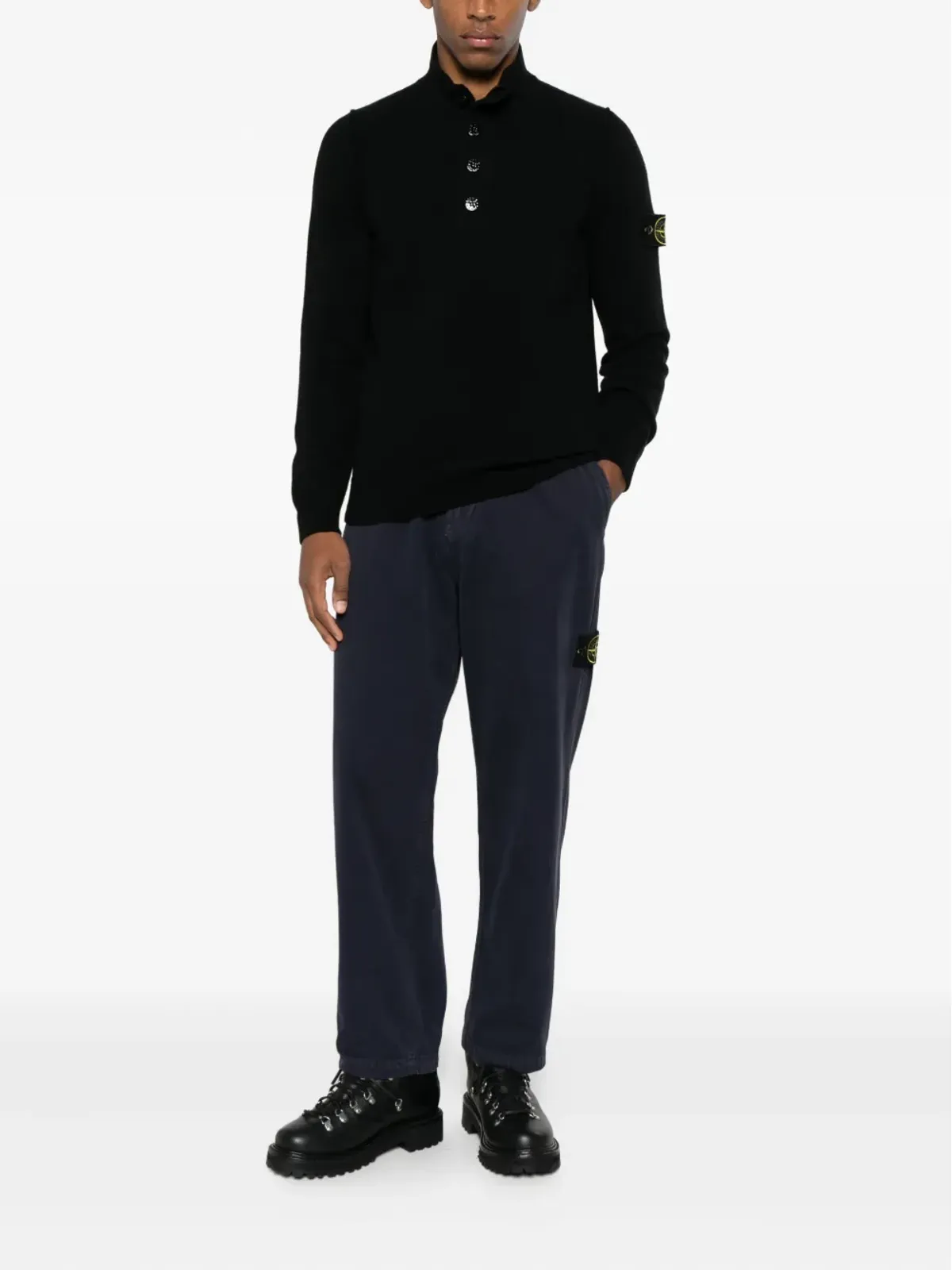 Stone Island ハイネックボタン付きウールセーター - 画像2
