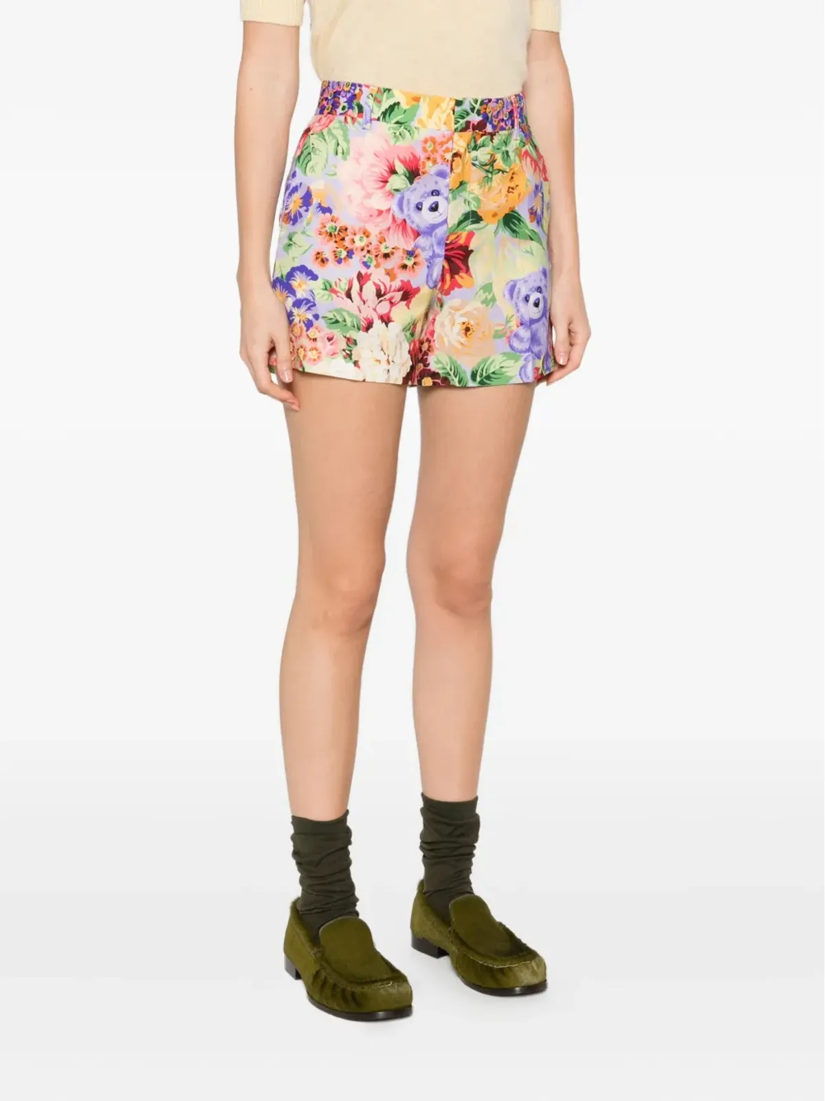 Moschino 花柄ティディベアプリントショーツ - 画像3