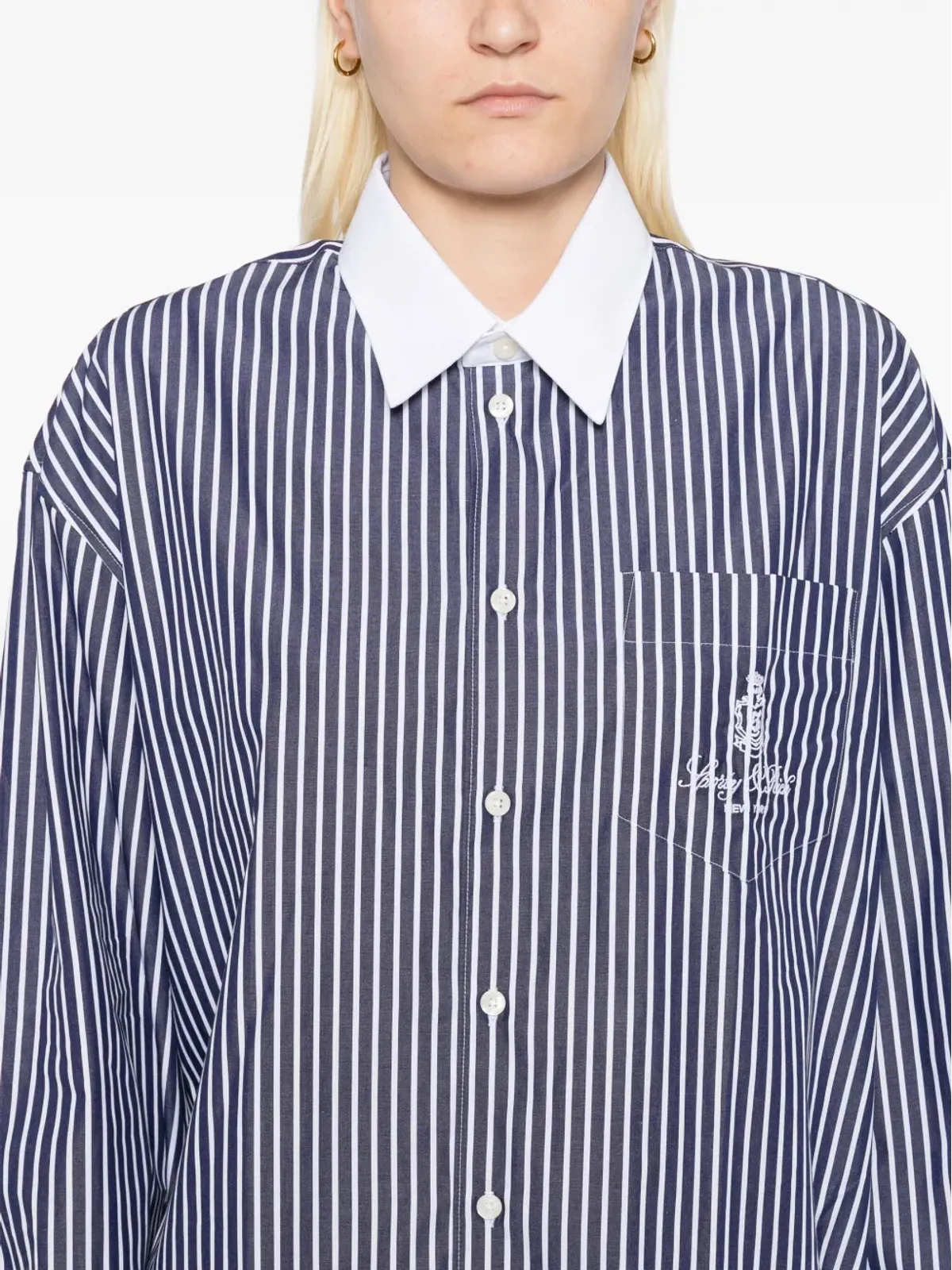 Sporty & Rich Vendome ストライプシャツ - 画像5