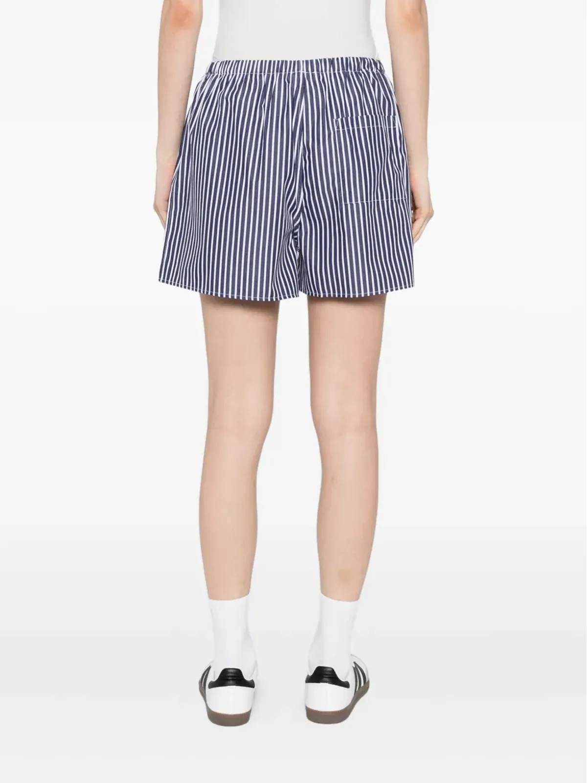Sporty & Rich Vendomeストライプショーツ ブルー - 画像4