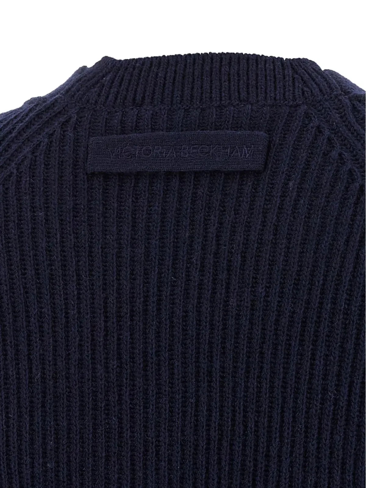 Victoria Beckham ステップドヘムリブ編みカーディガン - 画像4