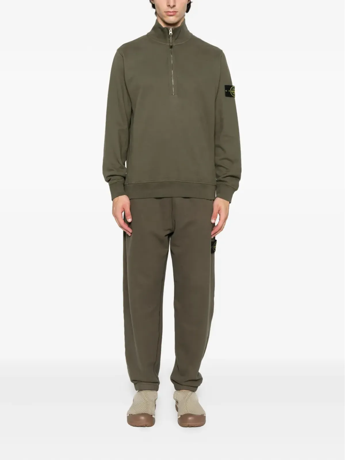 Stone Island 6100028 ハーフジップ・パッチロゴ セーター - 画像2
