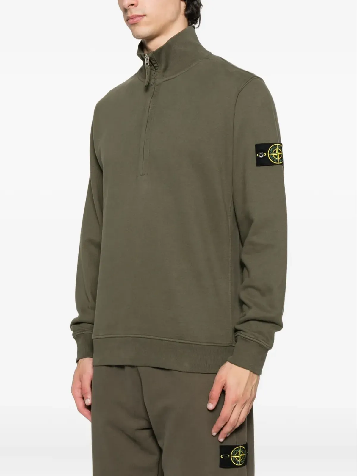 Stone Island 6100028 ハーフジップ・パッチロゴ セーター - 画像3