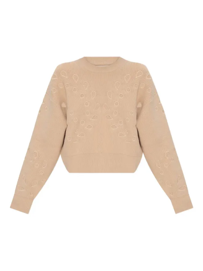 Ulla Johnson Ulla Johnson Vanessaカットアウトリブニットセーター - Neutralsの商品画像